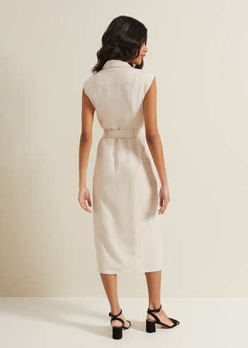 Phase Eight Kristal Utility Dress Cream USA | 0245813-FC